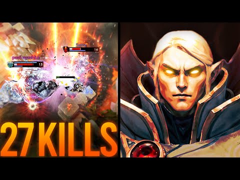 Grandmaster Invoker Atos + Aghanim’s Build vs QoP Mid — Epic 27-Kill Game | Dota 2 Invoker