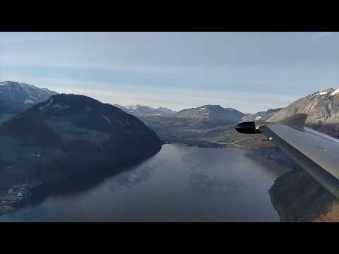 Flying to Buochs from Geneva in a Pilatus PC-12 47E NG (LSGG-LSZC)