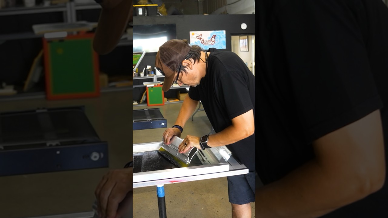 @steven_cranst has been screen printing posters using NorCalSPS products #screenprintlife