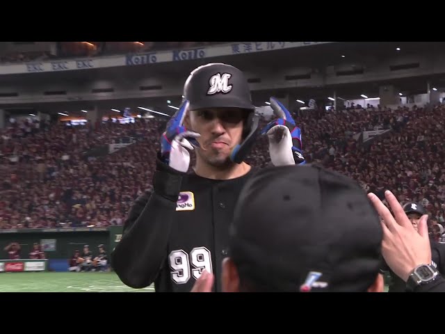 【6回表】マリーンズ・ソト ファンの待つレフトスタンドへホームラン!! 2025年5月15日 東北楽天ゴールデンイーグルス 対 千葉ロッテマリーンズ