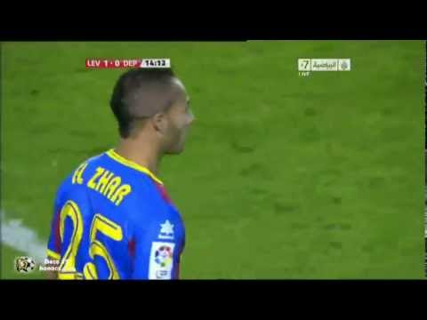 Gol Nabil El Zhar  LEVANTE vs DEPORTIVO LA CORUÑA 1-0