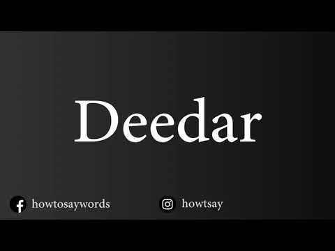 How To Pronounce Deedar