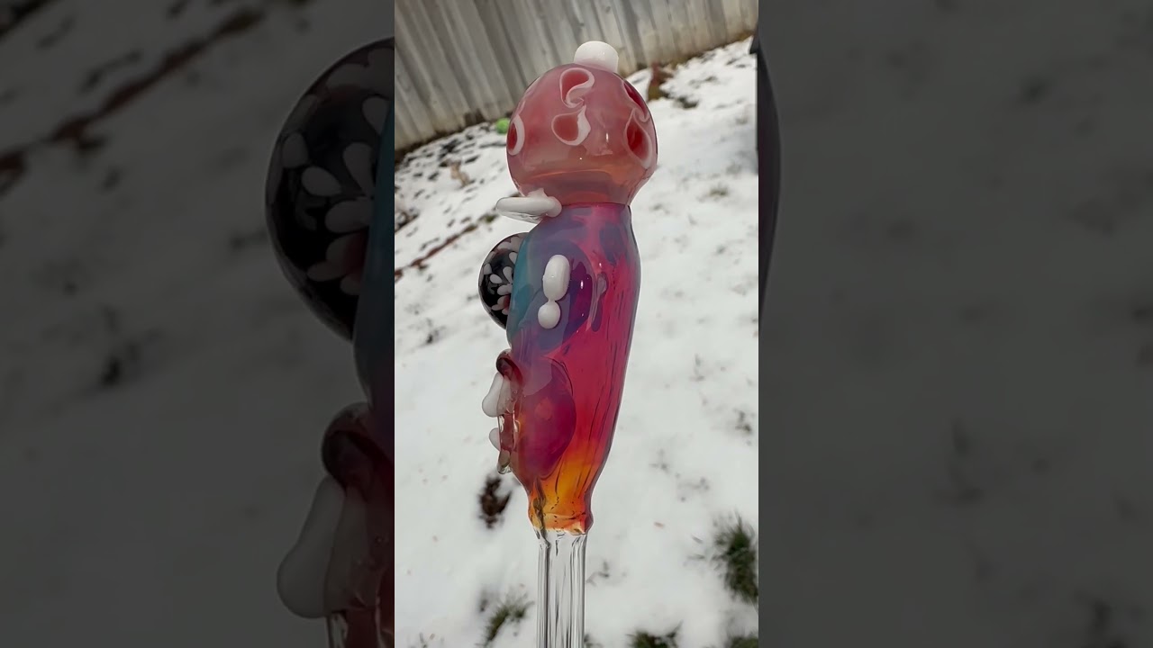 Made this on a live stream 😊 #artist #glass #glassart #sculpture