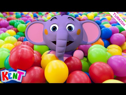 Renk Topları ile Renkleri Öğrenin 🌈⚽ Çocuklar Öğreniyor | Sevimli Fil Kent