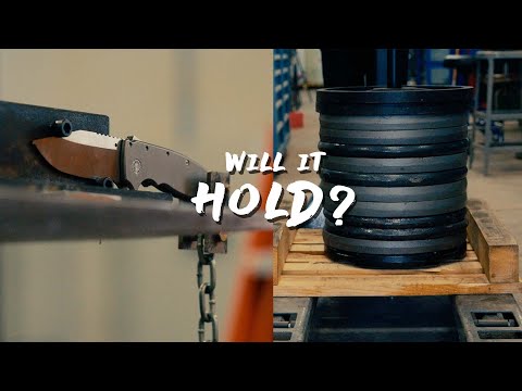 Can A Knife Hold OVER 500 POUNDS? | Demko Knives SHARK-LOCK® WEIGHT TEST