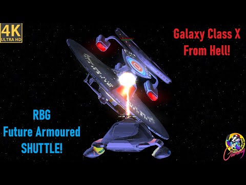 RBG Future Shuttle VS Galaxy Class X From Hell - A Janeway Adventure - Star Trek Ship Battles -