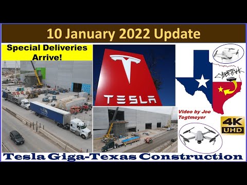 Tesla Gigafactory Texas 10 January 2022 Cyber Truck & Model Y Factory Construction Update (09:00AM)