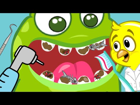 Pintinho Amarelinho brinca de dentista | Amiguinhos não escovaram os dentes