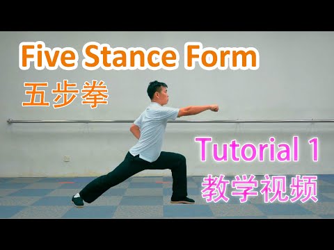 Five Stance Form 五步拳 (Wu Bu Quan) Tutorial 1 - Kung Fu Wushu Changquan