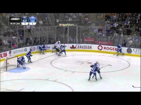 Dion Phaneuf PPG 1-1 Feb 21 2013 Buffalo Sabres vs Toronto Maple Leafs NHL Hockey goal