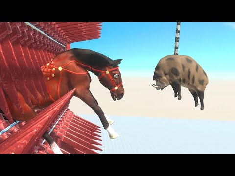 Jump Over Grinders - Animal Revolt Battle Simulator