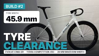 Evolve CIMA GR Tyre Clearance – Conti Terra Competition 45C on 28 mm Rim (45.9 m