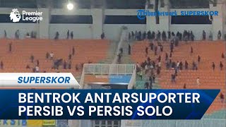 Detik-detik Bentrokan Antarsuporter Persib Bandung Vs Persis Solo, Saling Lempar Kursi dan Petasan