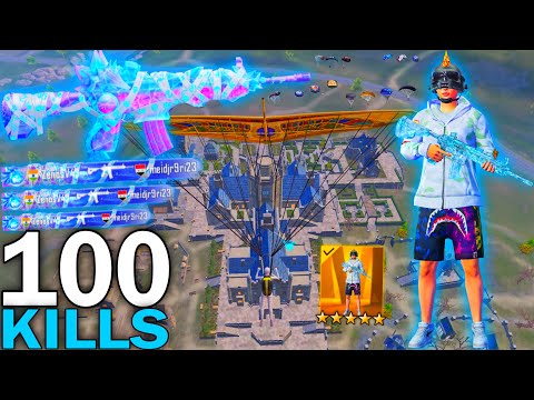 100 KILLS!😱REALLY All CONQUEROR PLAYERS LANDED in HERE🥵 pubg mobile