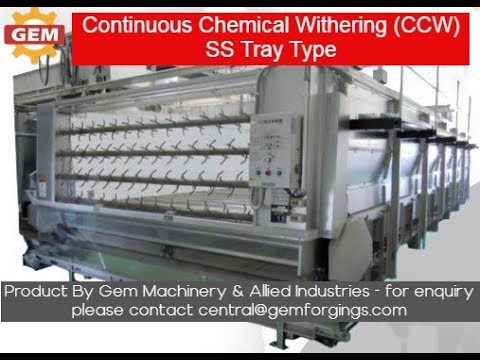 Tray continuous chemical withering machine