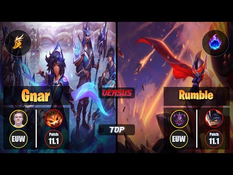 Jenax GNAR (Top) [Fleet Footwork] VS RUMBLE - Master EUW Patch 11.1