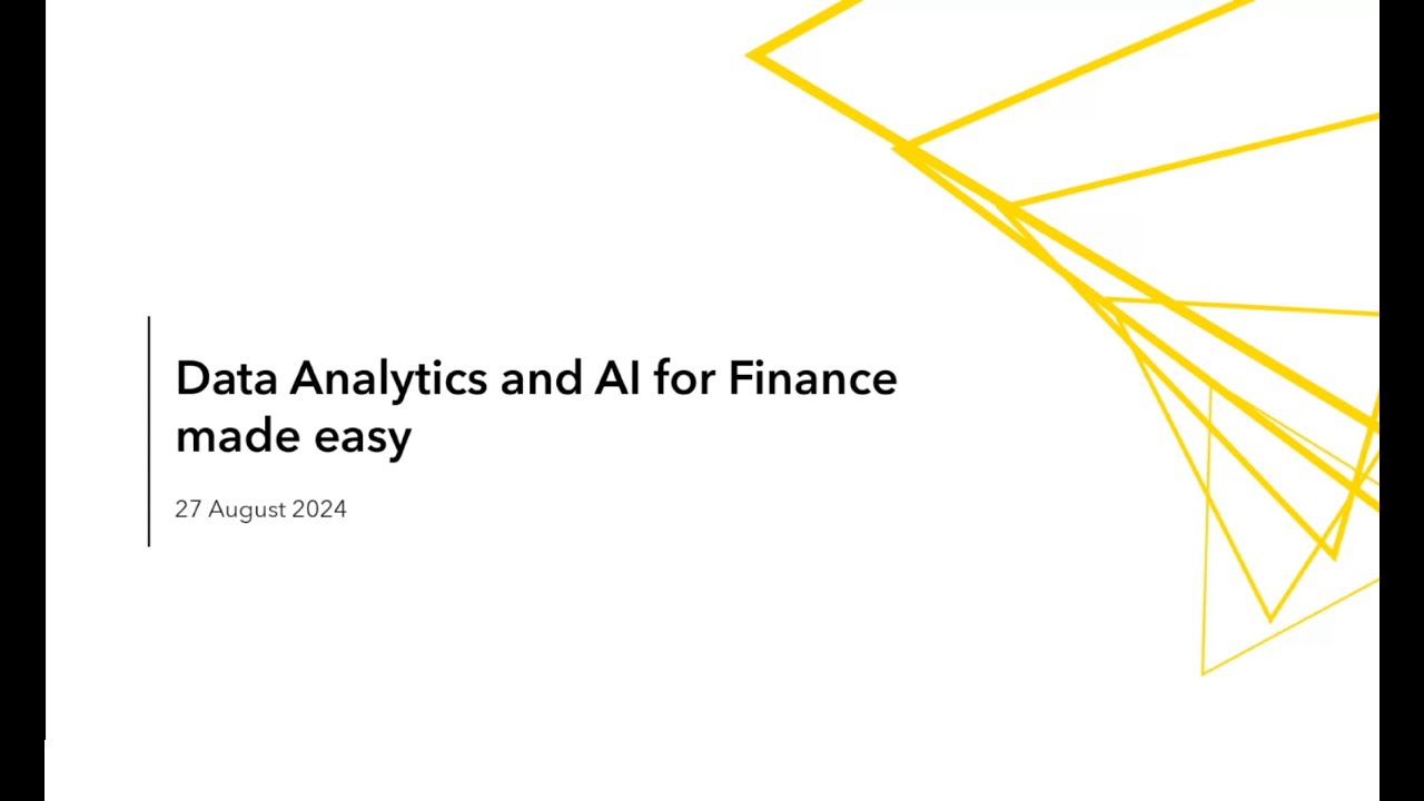 Data Analytics and AI for Finance made easy