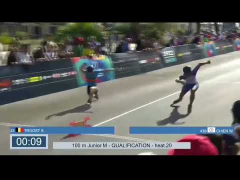 100 m Junior M-QUALIFICATION-heat.20 #wsg2024 #rollerskating #inlinespeed #inlineskating