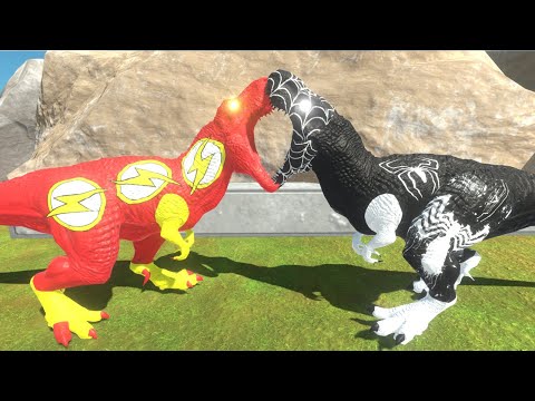 THE FLASH T REX DEATH RUN - Animal Revolt Battle Simulator