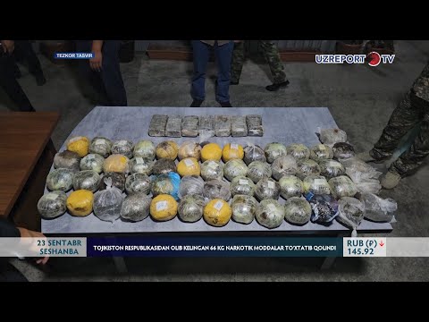 Tojikiston respublikasidan olib kelingan 66 kg narkotik moddalar to‘xtatib qolindi