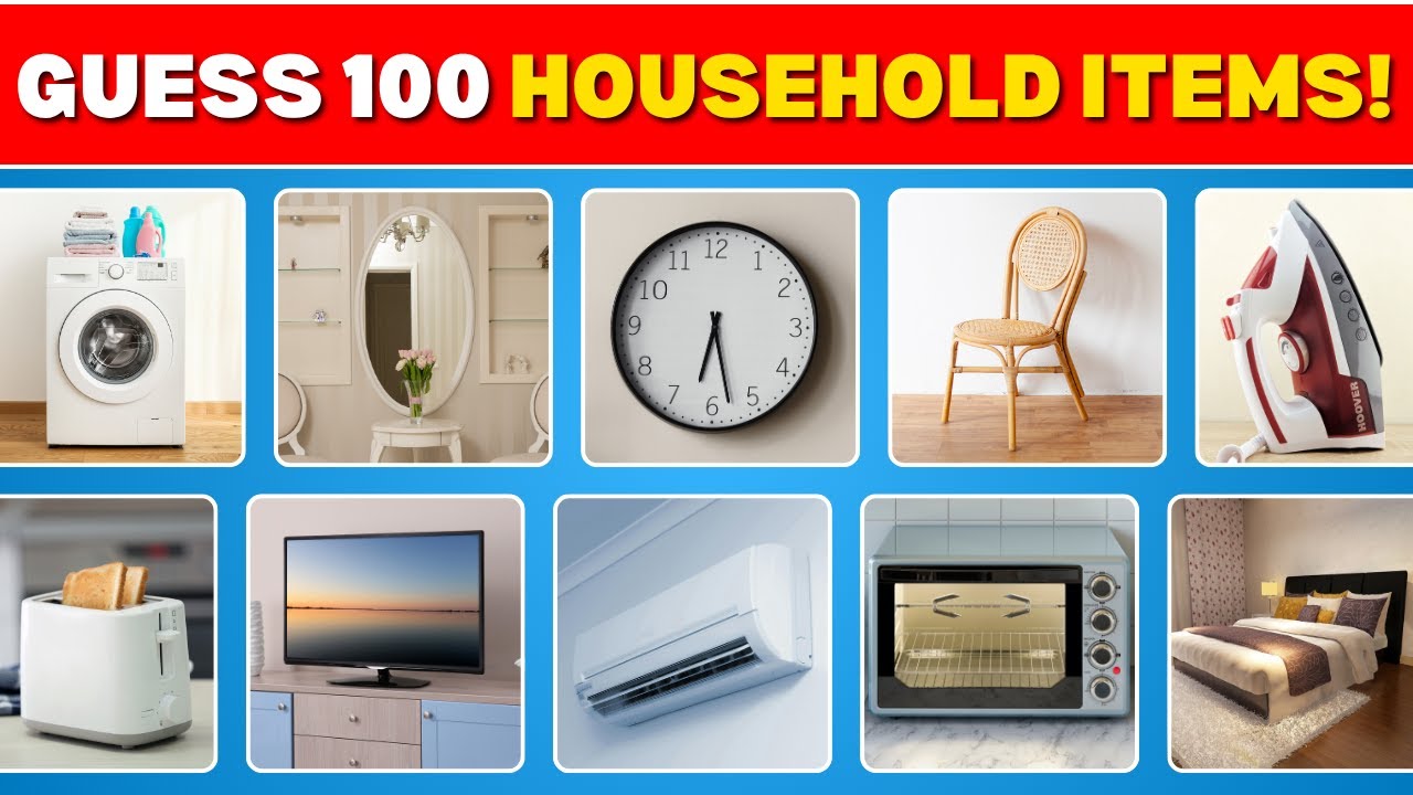 Can You Name These Household Items? | Fun English Vocabulary Quiz | Guess The Household Items Quiz