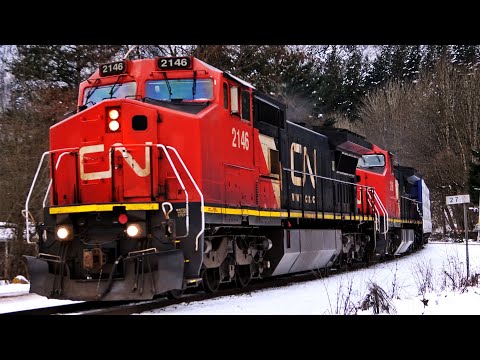 Canadian Railroads Going Thru Historic Yale Along The Mighty Fraser Canyon