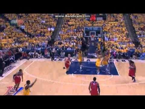 John Wall Blocks Stephenson NBA Playoffs R2G1 Pacers Vs Wizards