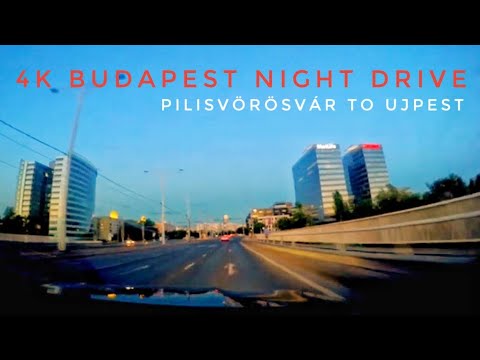 Budapest 4K Night Drive at Sunset - Pilisvörösvár to Obuda & Arpad Hid via Route 10 - Dashcam Video