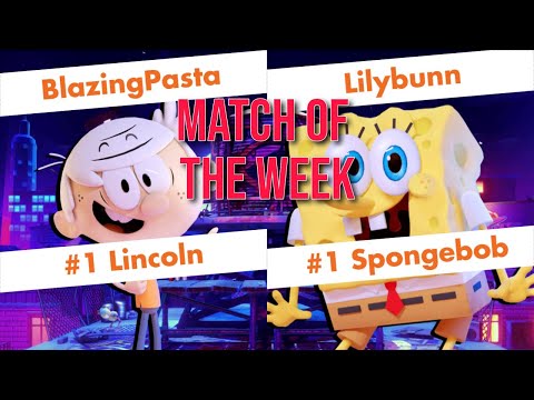 【Nick All Star Brawl】BlazingPasta (Lincoln) vs Lilybunn (Spongebob) High Level Gameplay【NASB】