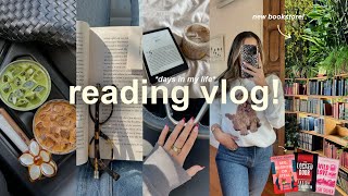 VLOG!🍵 productive reading vlog, cozy days, road trip, bookstores & coffee shops!