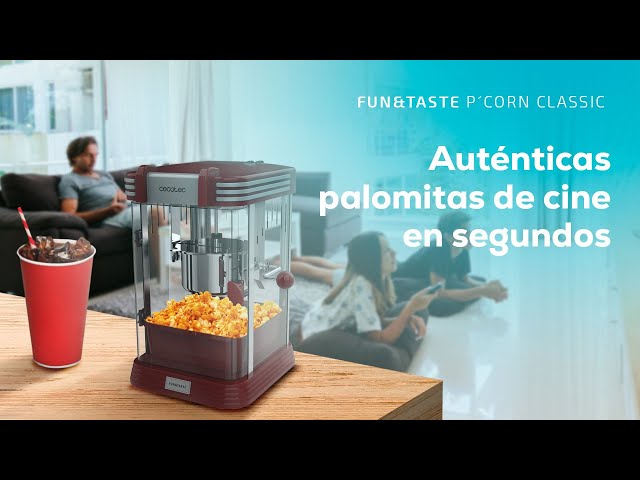 Popcornmaschine Cecotec Fun&Taste P'Corn Classic Retro-Design 300 W Edelstahl Rot video