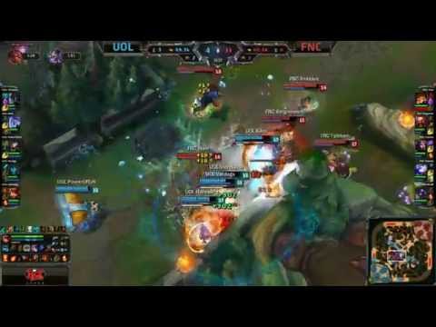 Game winning Gnar ult - Fnatic vs UoL - League of Legends