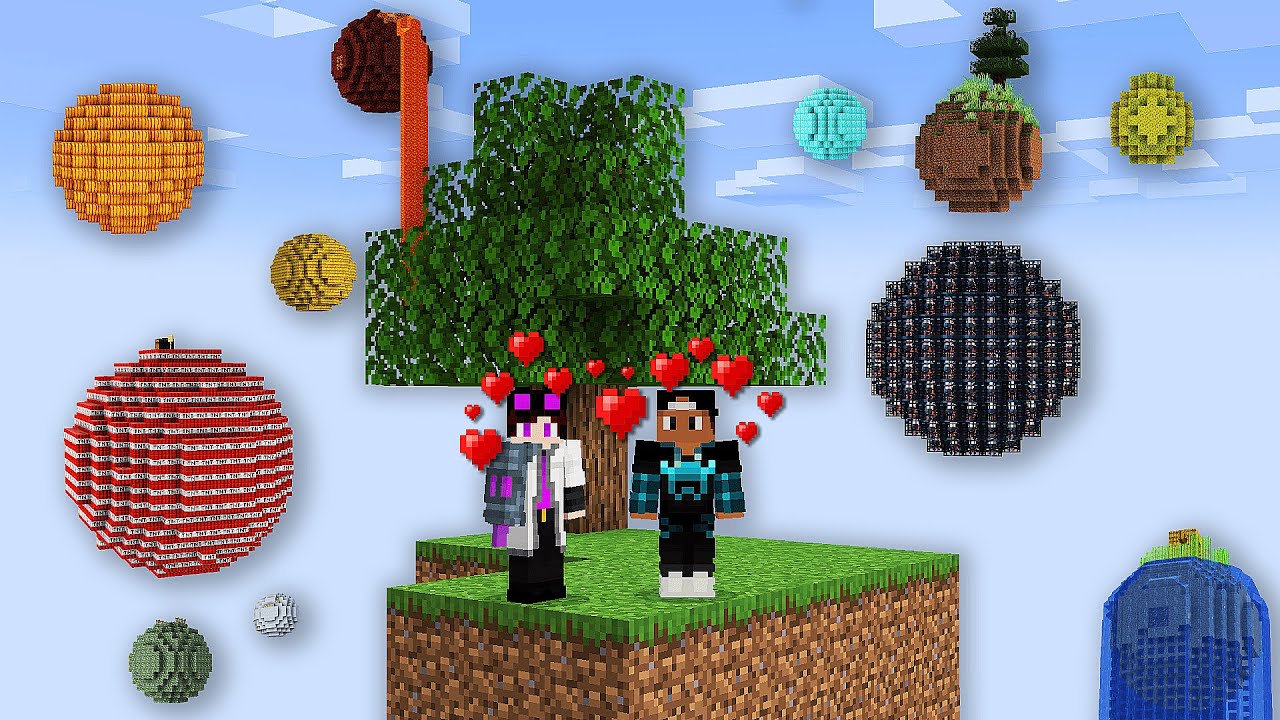SKYBLOCK mas as ILHAS são PLANETAS com MENDRUX