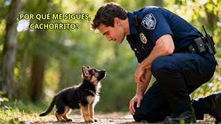 Un cachorro sigue a un policía — ¡Cuando descubre por qué, rompe a llorar!