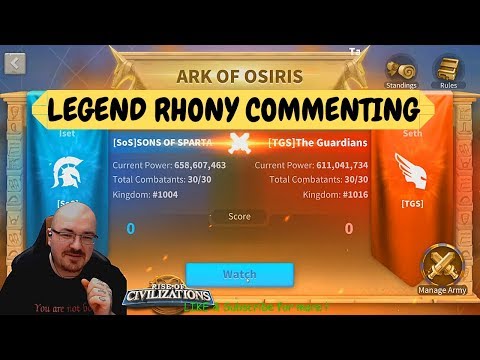 BEST Ark of Osiris Battle - [SoS]1004 vs [TGS]1016 - Legend Rhony Commenting - Rise of Kingdoms