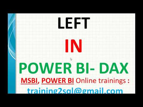 DAX functions | Left in Power BI | left in dax | mid in dax