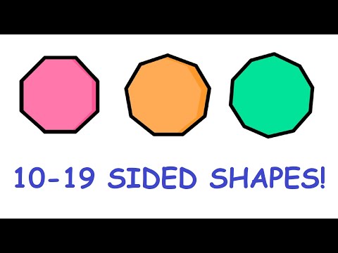 Learn Shapes Song 10 (10-19 Sided-Shapes) - Educational Music Video for Kids - Jack Stanley's Paint