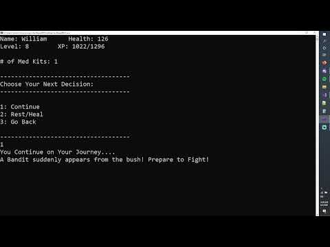 Playing My Own C++ Game - 9/2/2021 - Update Soon!
