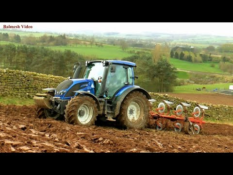 Ploughing with Valtra - Sloping Ground, Great view!