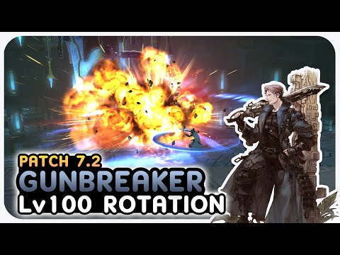 Updated GUNBREAKER Level 100 Opener and Rotation Showcase | 2.50s | Dawntrail Patch 7.2