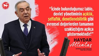 Altıntaş, TBMM Genel Kurulunda 2025 bütçesi üzerinde konuştu: Bu bütçe keyfî bir