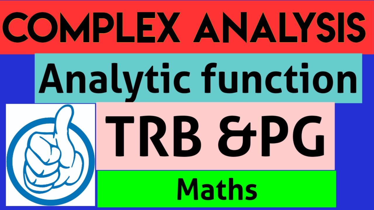 Analytic function/Complex analysis/TRB polytechnic & PG