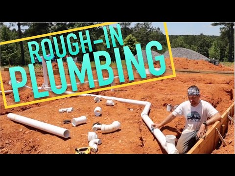 DIY Rough-In Plumbing for Slab Foundation | Couple installs plumbing for house build in country