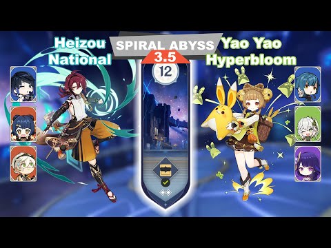 C4 Heizou National & C0 Yao Yao Hyperbloom - Spiral Abyss 3.5