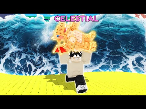 I completed the CELESTIAL base and almost lost everything to the tsunami (Roblox)