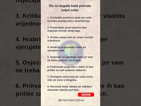 Kad počneš voljeti sebe, sve se mijenja 💛 #mentalnozdrav #psihologija #mentalnozdravlje