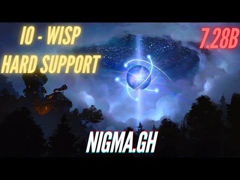 DOTA 2 PRO HARD SUPPORT IO - WISP / NIGMA.GH / GAMEPLAY / 7.28b
