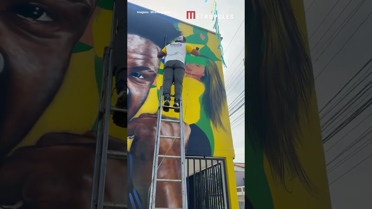Após término com Vini Jr , Virginia é apagada de mural da Copa