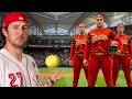 3 Baseball Players Vs A Pro Softball Team