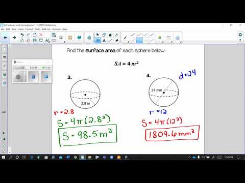 Monday May 11- SA spheres and hemispheres